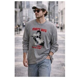 MATT RIFE ProbleMATTic 2023-2024 Tour Graphic Long Sleeve Tee Grey Comedian